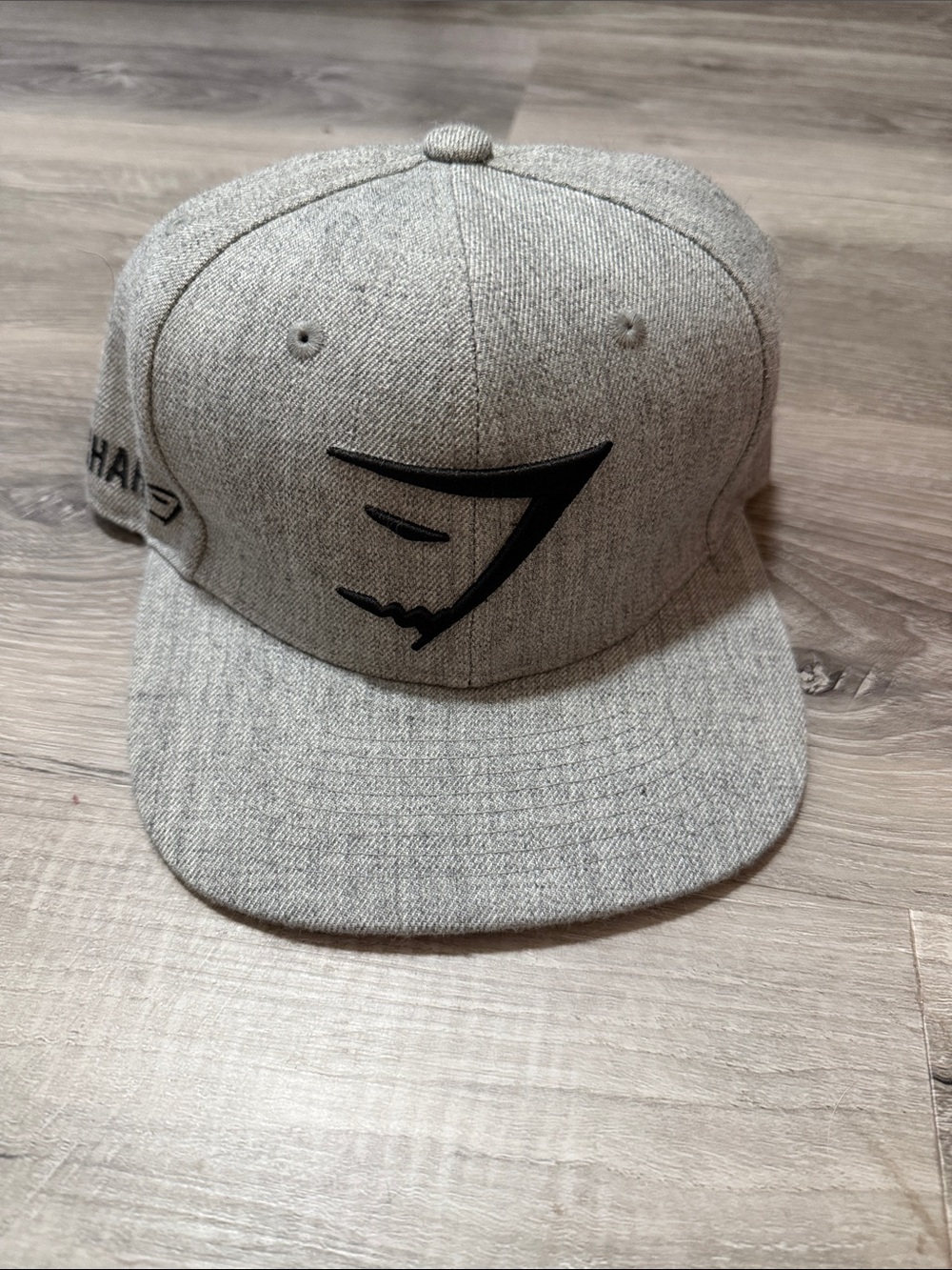 Gymshark Heather Gray Snapback with Black Logo